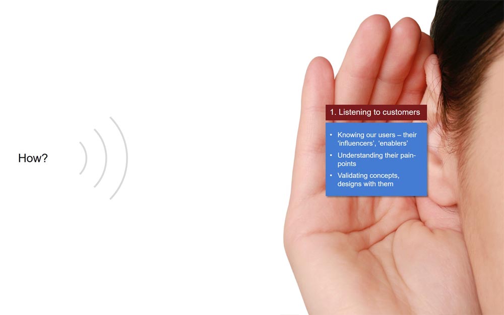 How - Listening to customers.